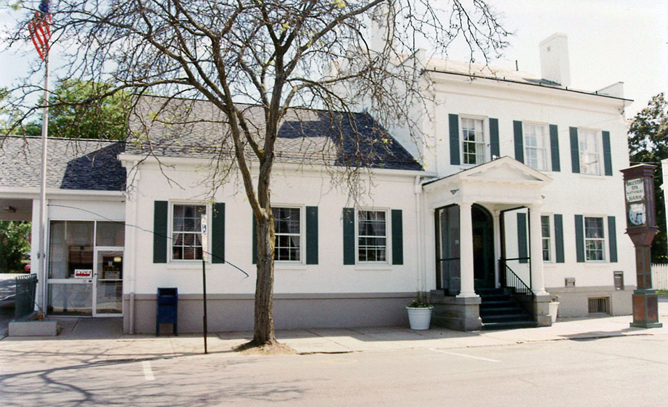 Photo of the original headquarters white building